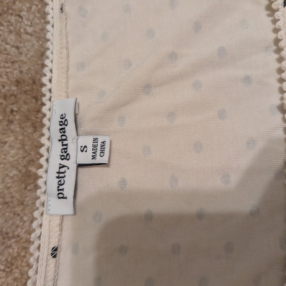 Polka Dot Pajama Set - Cream and Black - Picture 3 of 5